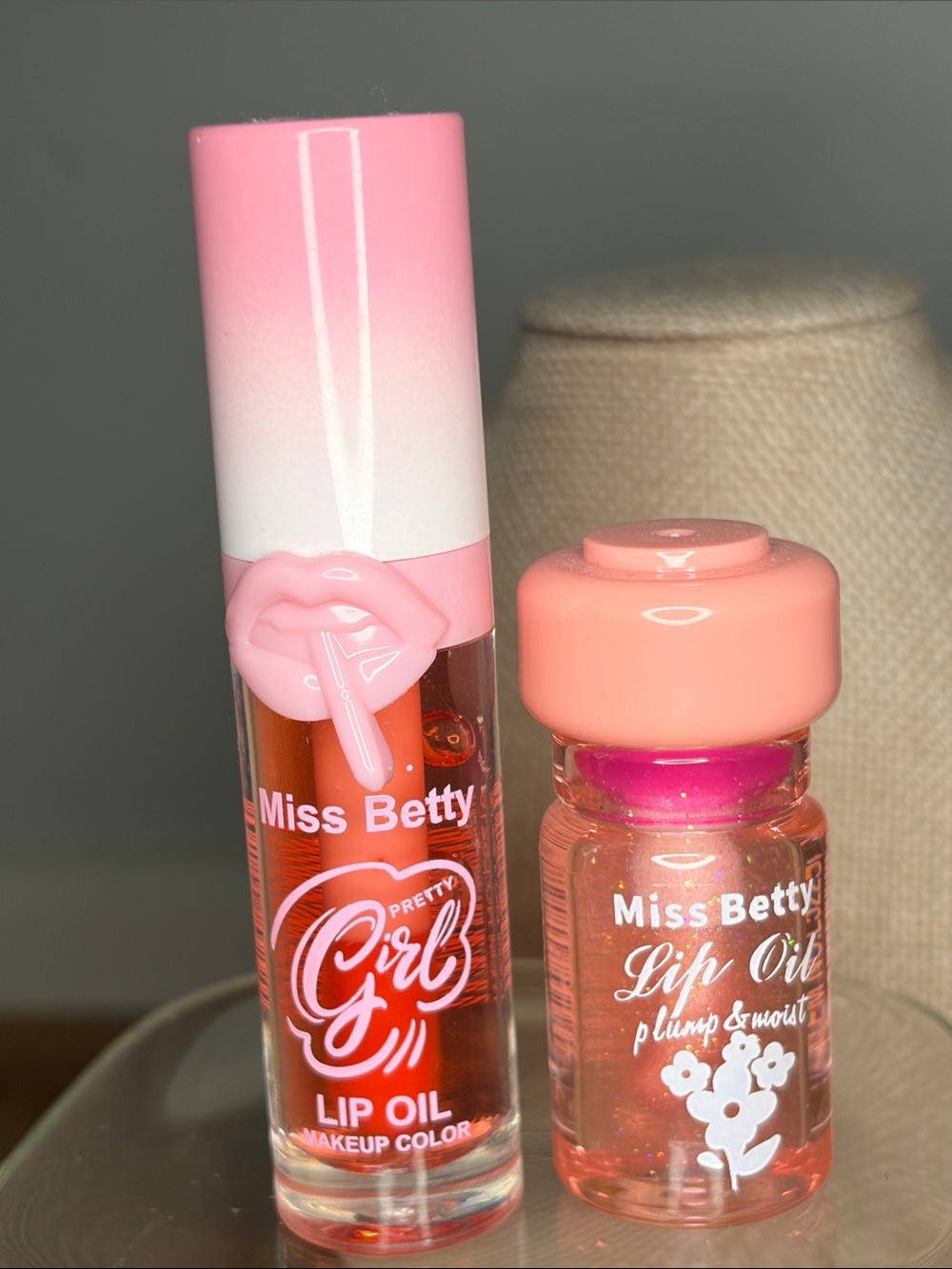 Miss Betty set of 2 Lip Oil — Clear & Sparkle